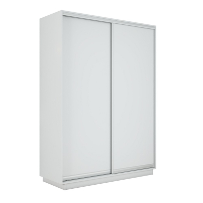 Экспресс 2-х дверный (ЛДСП) (Белый снег 1200х2200х440 Экспресс 45 2х Серебро профиль)