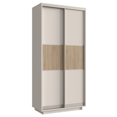 Экспресс Мини 2-х дверный (Белый снег/Сонома 900х1900х440 Экспресс Мини Серебро профиль)